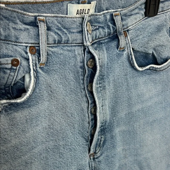 Agolde Light Blue Denim Jeans - Picture 3 of 5